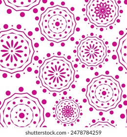 Vector. Perforated geometric patterns Papel Picado pattern. Hispanic Heritage Month. Polygonal seamless pattern for poster, cover, social network; for textiles, wallpaper, packaging, wrapping paper.