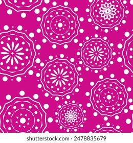 Vector. Perforated geometric patterns Papel Picado pattern. Hispanic Heritage Month. Polygonal seamless pattern for poster, cover, social network; for textiles, wallpaper, packaging, wrapping paper.