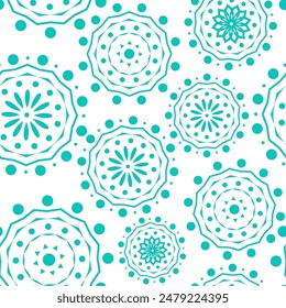 Vector. Perforated geometric patterns Papel Picado pattern. Hispanic Heritage Month. Polygonal seamless pattern for poster, cover, social network; for textiles, wallpaper, packaging, wrapping paper.