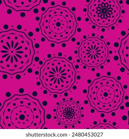 Vector. Perforated geometric patterns Papel Picado pattern. Hispanic Heritage Month. Polygonal seamless pattern for poster, cover, social network; for textiles, wallpaper, packaging, wrapping paper.