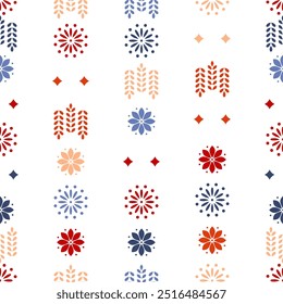 Vector. Perforated geometric patterns Papel Picado pattern. Hispanic Heritage Month. Polygonal seamless pattern for poster, cover, social network; for textiles, wallpaper, packaging, wrapping paper.