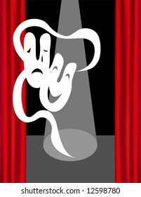 Vector Performing Arts Background is hand drawn original artwork.