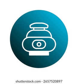 Icono de botella de perfume de Vector en gradiente circular, ilustración simple de botella de perfume en estilo de moda, Vector minimalista