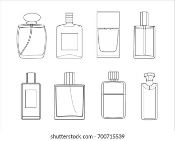 Vector Perfume bottles Icons