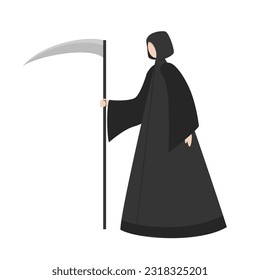 Vector person in death costume. Halloween costume