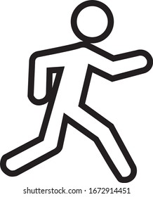 vector of person with different positions, stroke black color.