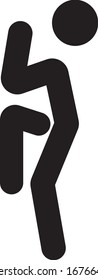 vector of person doing stretching, white background