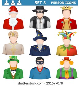 Vector Person Icons Set 3