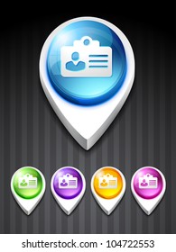 vector person identity card 3d style icon