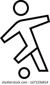 vector of person playing soccer minimalist, white background