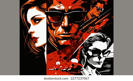 Vector of person , poster , face of person , illustration for cover