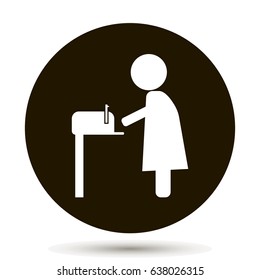 Vector person receives mail. 