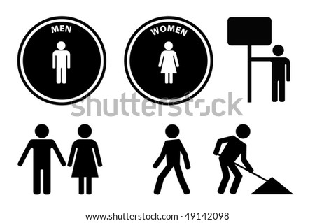 vector person signs and symbols