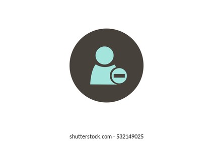 Vector person validation sign icon. Flat design style