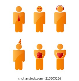 Vector person - work, rest, celebrate