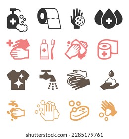 vector personal hygiene flat icons composition banners