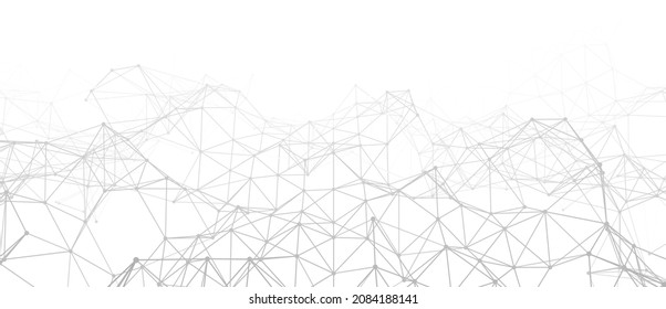 Vector perspective grid. Abstract gradient wave of lines. Big data. Digital background. Futuristic vector illustration.