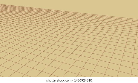 Vector perspective grid. Abstract wireframe landscape. Detailed lines on  background. 3d  vector illustration.