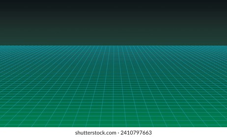 Vector perspective grid. Abstract wireframe landscape. Detailed lines on background. Perspective grid abstract wireframe landscape. vector illustration.