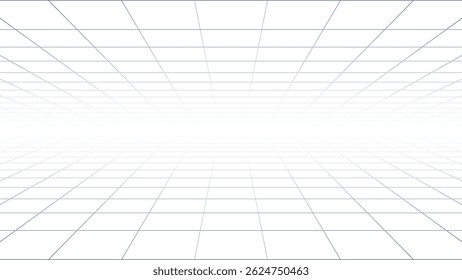 Vector perspectiefraster. Abstract wireframe-landschap. Vectorillustratie