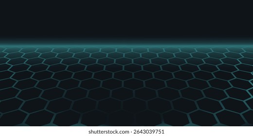 Vector perspective grid. Abstract wireframe landscape. Detailed lines on  background. 3d  vector illustration.