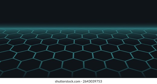Vector perspective grid. Abstract wireframe landscape. Detailed lines on  background. 3d  vector illustration.