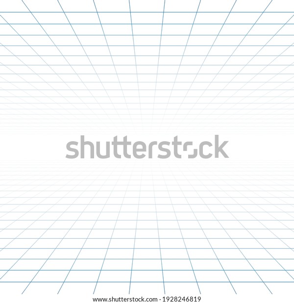 Vector perspective grid. Abstract wireframe\
landscape. 3d vector\
illustration.