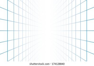 Vector perspective grid background.