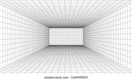 376 Perspective Grid Floor Tile Detailed Lines White Background Images ...