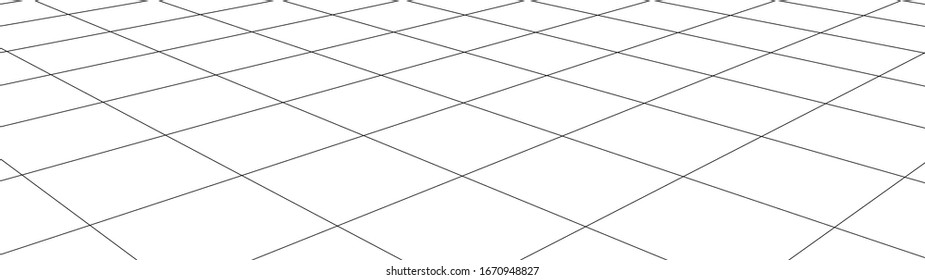 Vector perspective grid. Detailed lines forming an abstract background