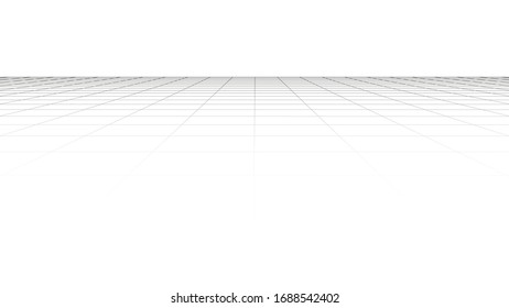 Vector perspective grid. Detailed lines forming an abstract background