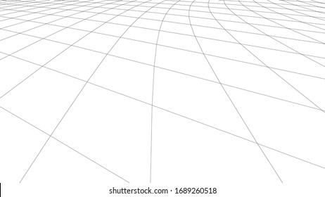 Vector perspective grid. Detailed lines forming an abstract background