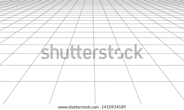 Vector perspective grid. Detailed lines on\
white background.