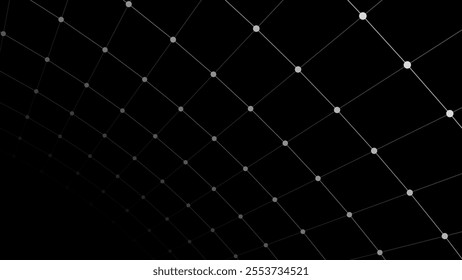 Vector perspective grid with lines. Futuristic vector illustration.