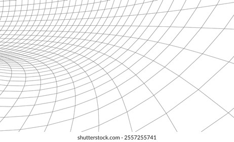 Vector perspective grid with lines. Futuristic vector illustration.