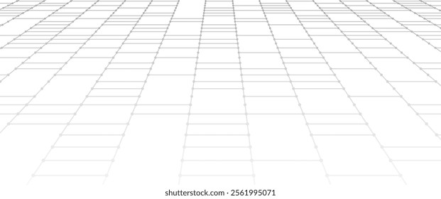 Vector perspective grid with lines. Futuristic vector illustration.