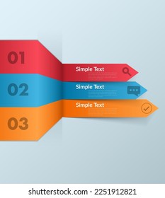 Vector Perspective Infographic. Presentation template. 3 step options. Chart concept. Vector business template for presentation. Creative concept for infographic