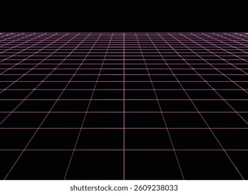 Vector perspective mesh. Abstract landscape frame. Detailed lines on the background. 3d abstract mesh background