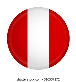Vector - Peru Flag Glossy Button