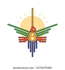 Vector Peru Lines Nazca Icon Illustration Isolated