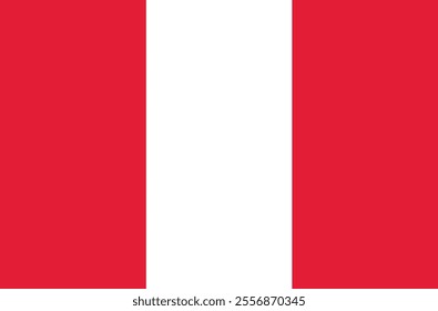 
Vector Peru National Flag icon. Flag design of Peru.
