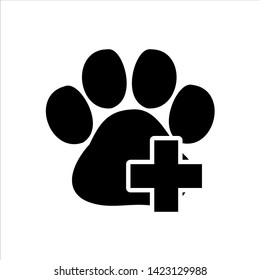 Vector pet health care icon. black animal medicine health care symbol with trendy flat style icon for web site design, logo, app, UI isolated on white background