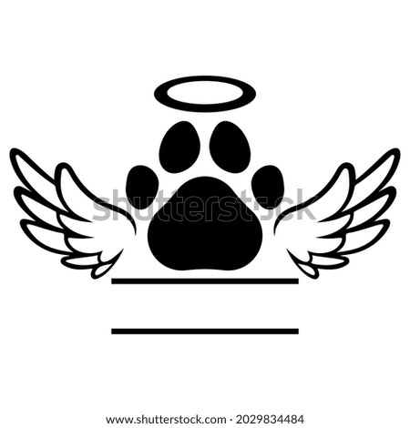 Vector Pet Memorial Name Frame
