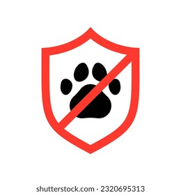 Vector Pet Protection Shield Badge Icon