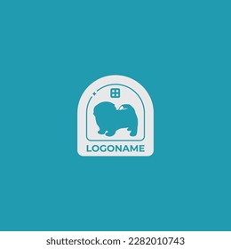 Vector Pet Service logo design template. Modern animal icon label, veterinary clinic, hospital, business services.