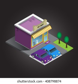 Vector Pet Shop Isometric