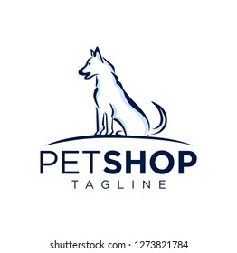 Vector Pet Shop logo design template. Dog Logo Design Vector Stock