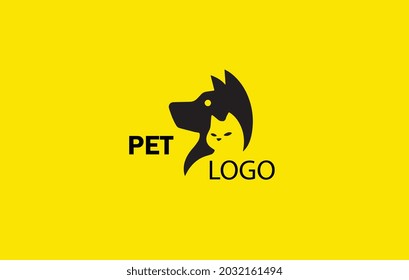 Plantilla de diseño del logotipo de Vector Pet Shop. Etiqueta moderna de icono animal para tienda, clínica veterinaria, hospital, refugio, servicios de negocios.