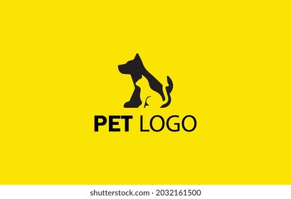 Vector Pet Shop Logo Design Template. Modern Animal Icon Label For Store, Veterinary Clinic, Hospital, Shelter, Business Services.