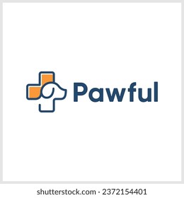Logo de la tienda de mascotas vectoras lleno de concepto moderno minimalista